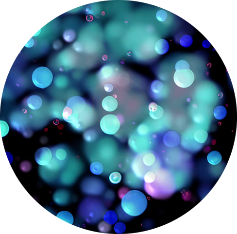 Cool blue sphere with a sharp, crisp texture representing Blue Noise, symbolising high-frequency energy, depth, and clarity in audio engineering
