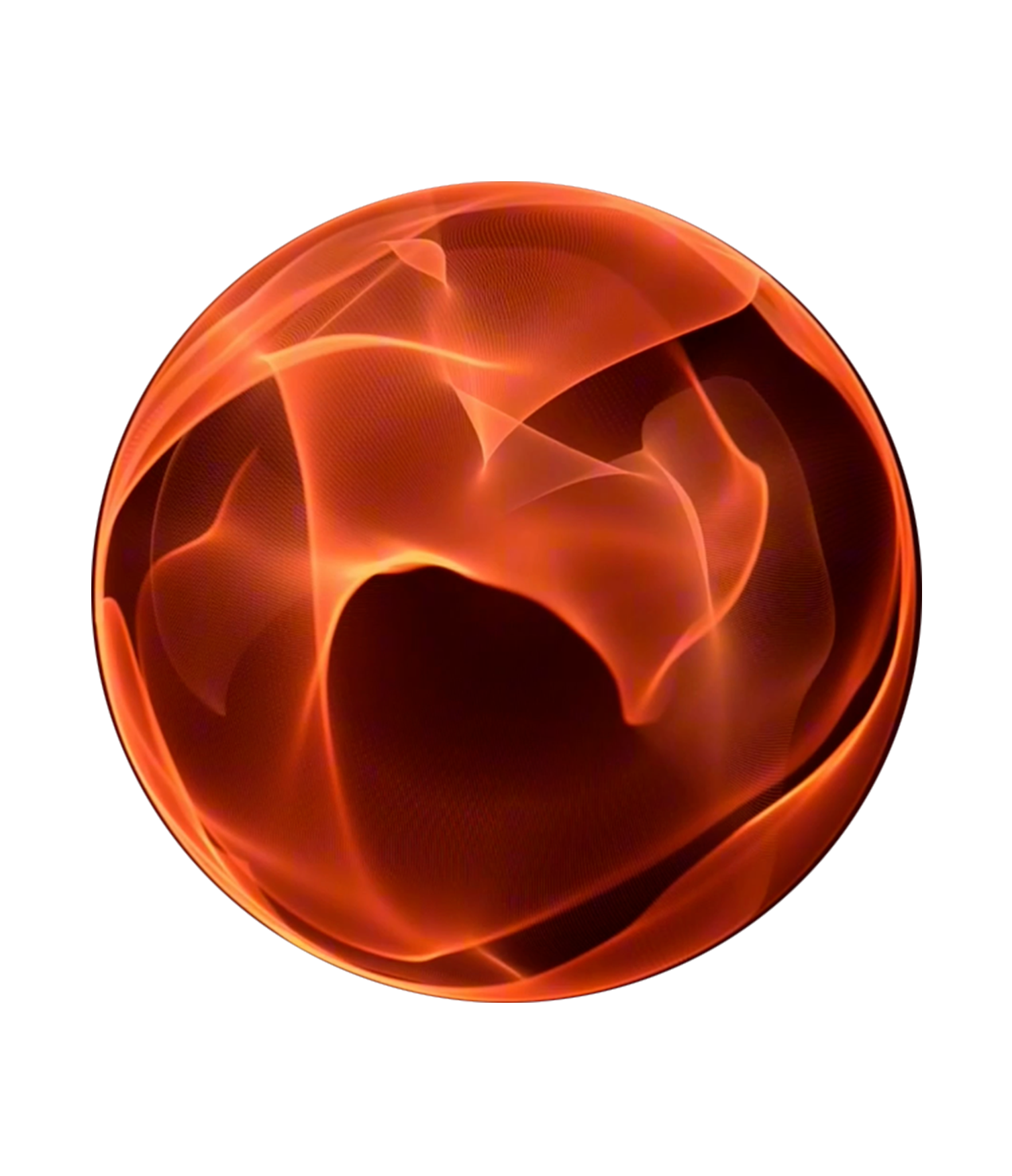 Intense red spherical waveform representing 10 Hz Delta Binaural Beats, symbolising negativity release, cortisol reduction, and immune system support