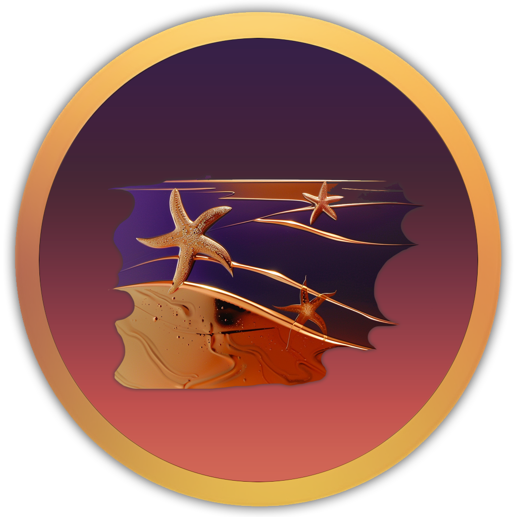 Icon of waves lapping a sandy beach, suggesting a soft and warm coastal ambience
