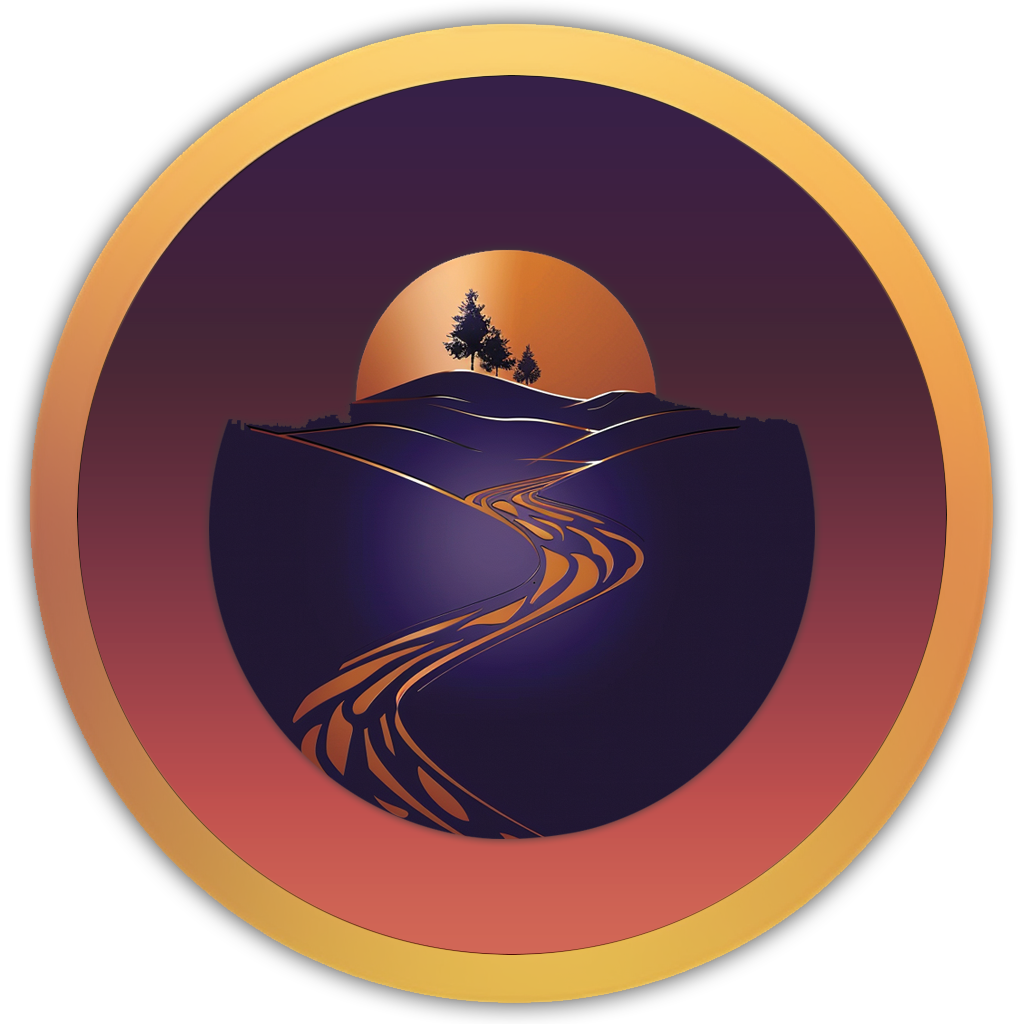 Icon of a narrow trickling stream, representing the soft murmur of delicate flowing water.
