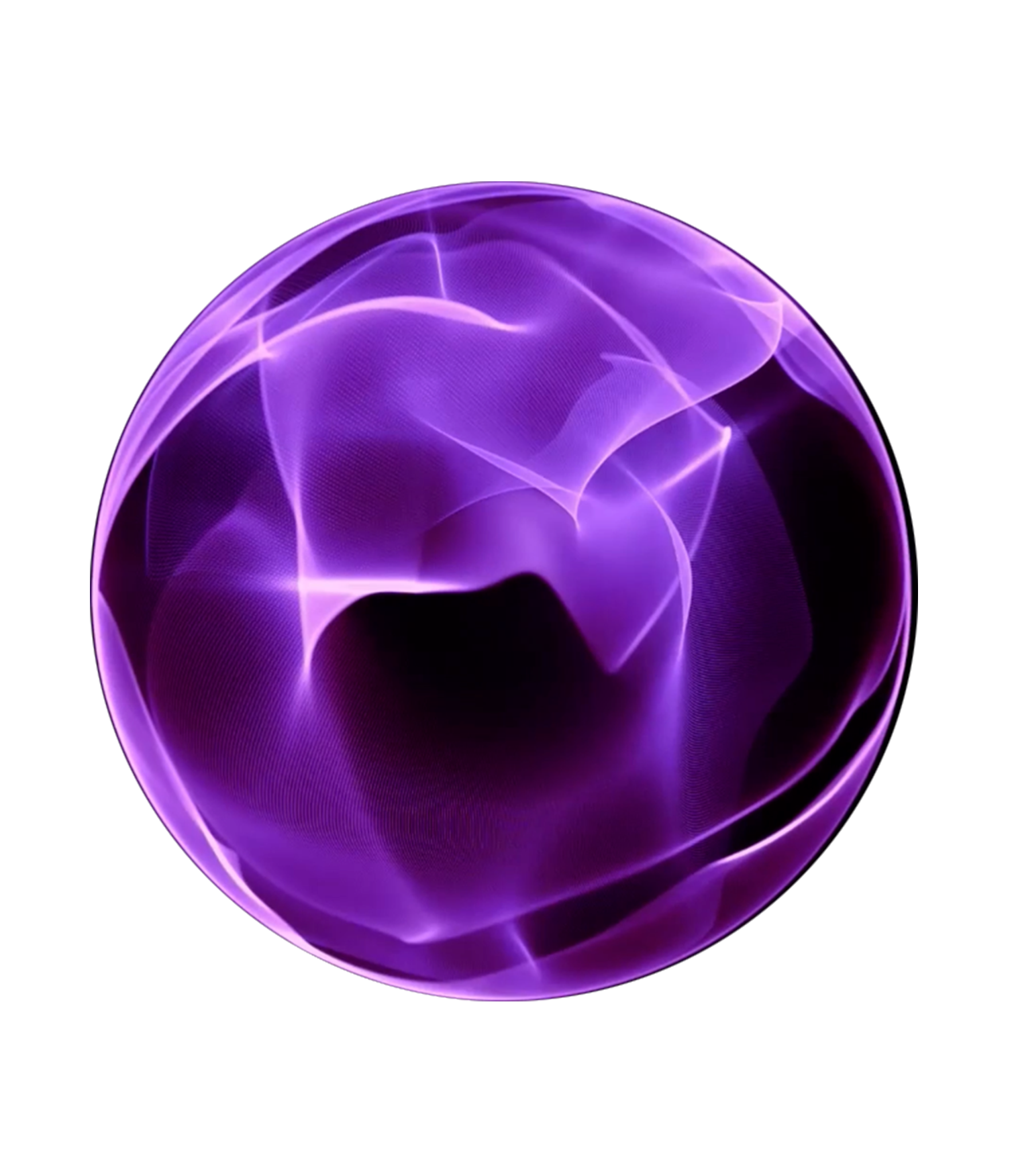Rich purple spherical waveform representing 30 Hz Delta Binaural Beats, symbolising heightened perception, problem-solving, and enhanced productivity