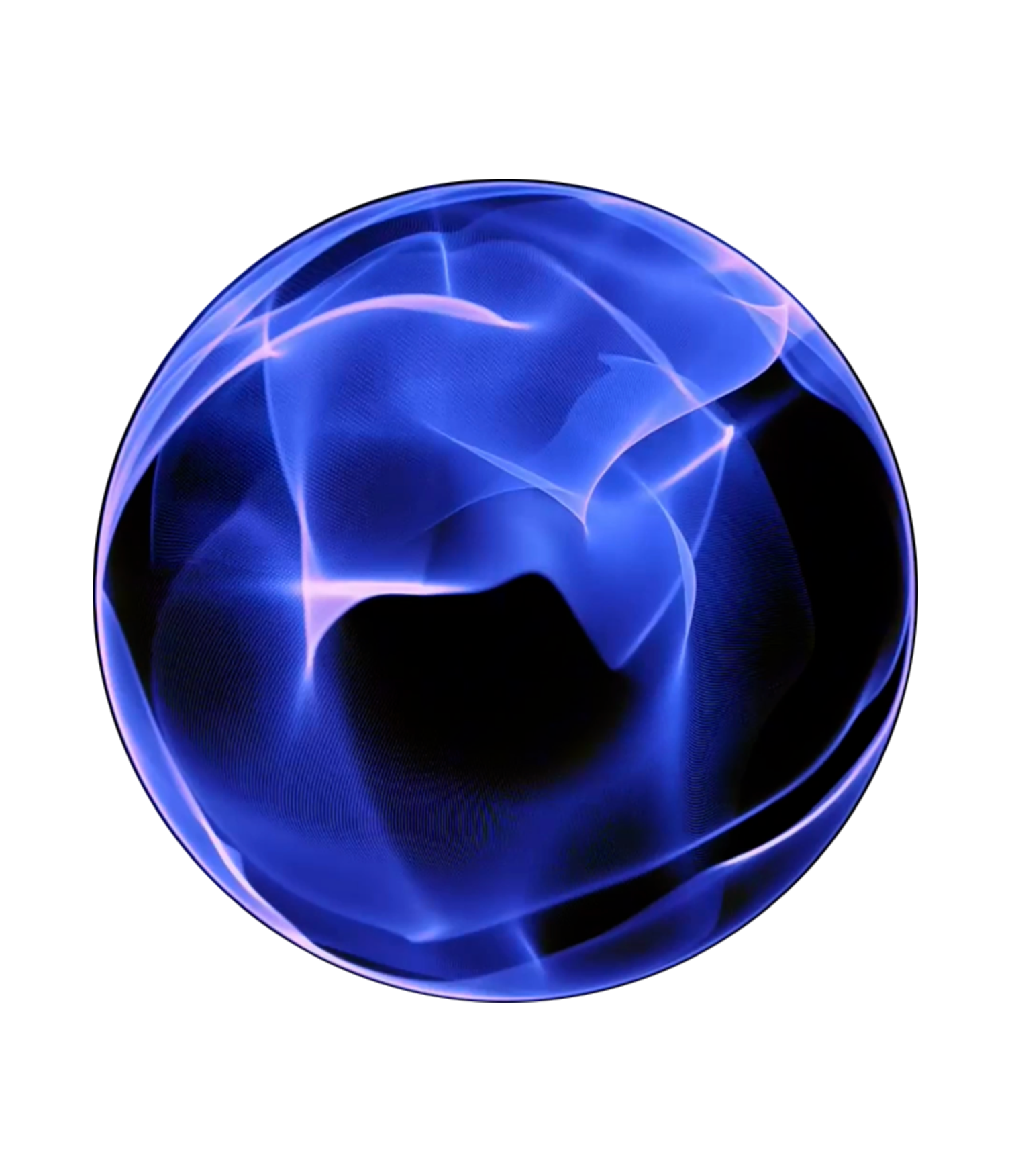 Luminous blue spherical waveform representing 40 Hz Delta Binaural Beats, symbolising universal love, brain synchronisation, and opening the heart centre