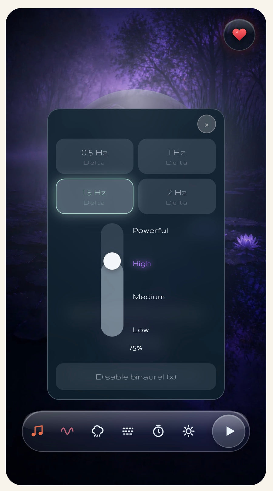 Binaural Beats - Frequency chooser