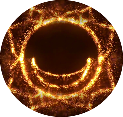 Golden orange sphere with a sensual chakra symbol, symbolising emotional balance, creativity, and releasing suppressed emotions at 210.42 Hz