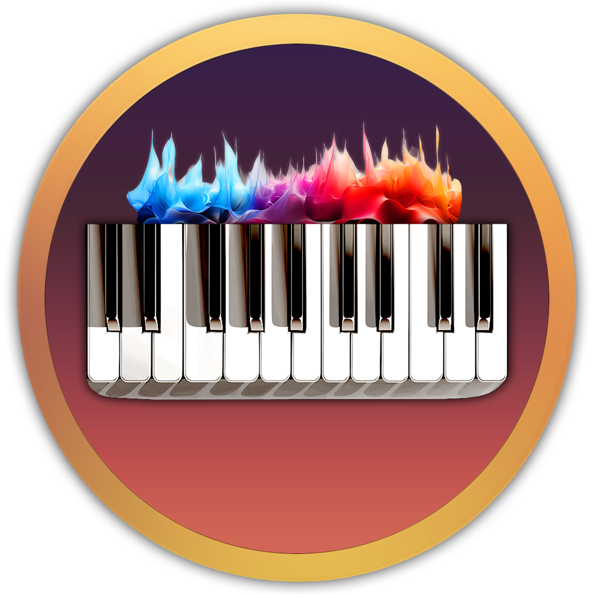 Icon of a Synthwave soundscape, soft ambient and ethereal tones, evoking a mood of stillness, sensitivity and tranquility
