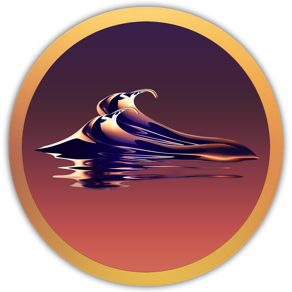 Icon of small ocean waves lapping, representing a calm and soothing seaside rhythm